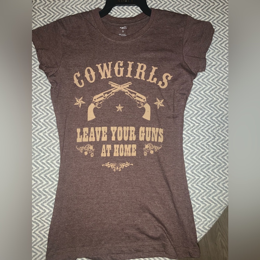 Western Cowgirl Leave Your Guns At Home Shirt